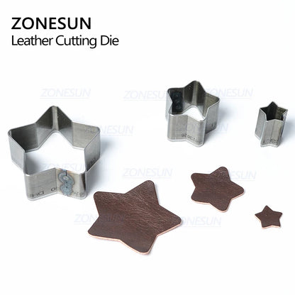 ZONESUN Full Steel Leather Cutting Die Steel Rule Die Heart Star Teardrop Mold Punching Clicker Die For Cutting Out Leather PVC