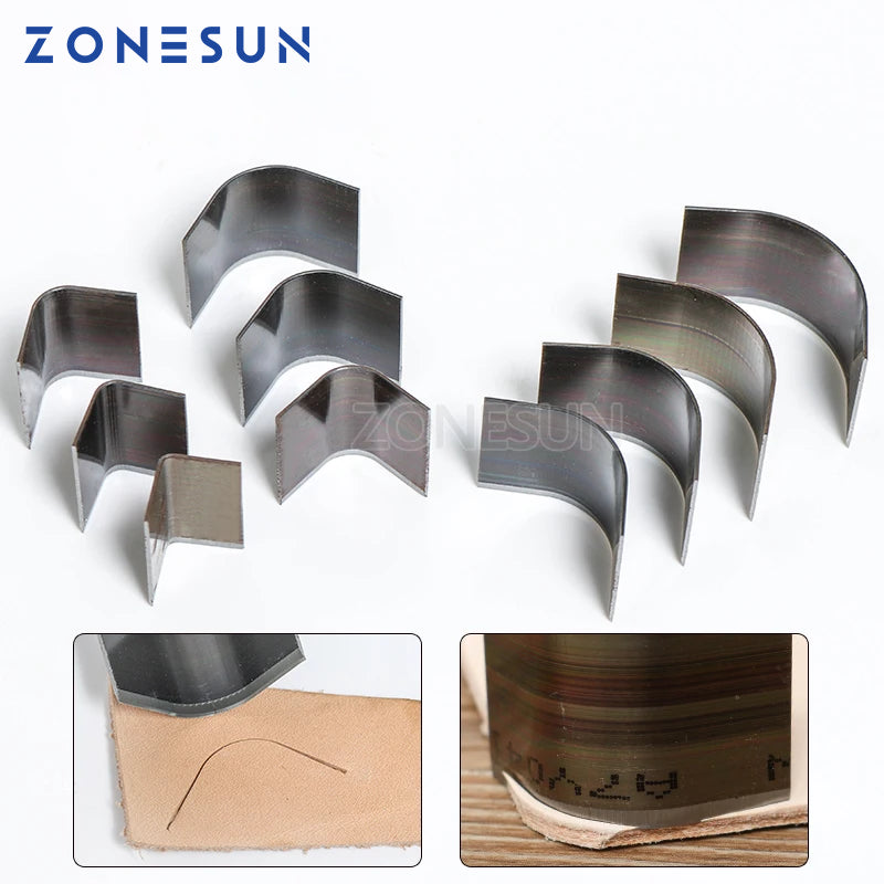ZONESUN 10pcs/lot Leather Wallet Bag Corner Round Punching Tool Handmade Belt Round Cut Sets DIY Leather  Braclect Corner Punch