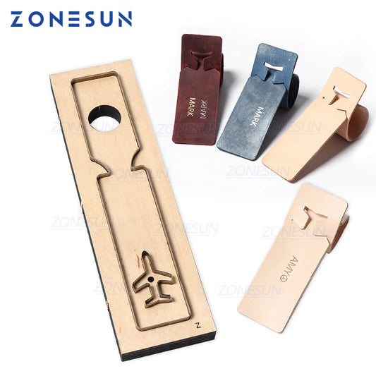 ZONESUN L2 Custom Leather Die Cutters For Handmade Luggage Tag Wedding Favors Cutting Clicker Die Steel Rule Die Leather Tools