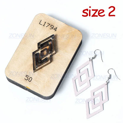 ZONESUN Leather Earring Cutting Die Steel Rule Clicker Die Leather Decoration Tool For Die Cutting Machine DIY Handicraft Cutter