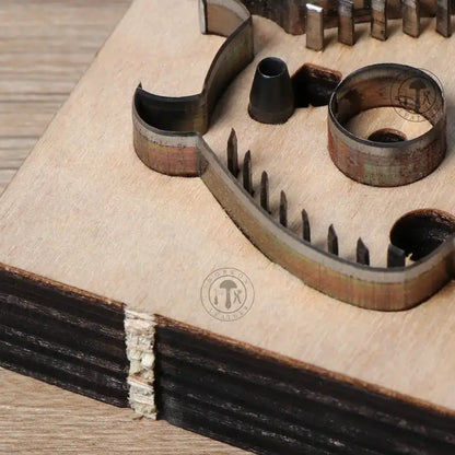 ZONESUN monster key fob ring cover earphone customized leather cutting click press steel rule die handmade handicraft diy gift