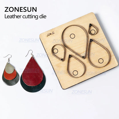ZONESUN custom leather paper earring decoration cutting steel rule click press die clicker tools handmade handicraft diy