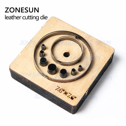 ZONESUN T6 DIY Custom Cutter Leather Earring Cutting Die Leather Cut Out Earring Punch Hand Tool Cut Knife Mould
