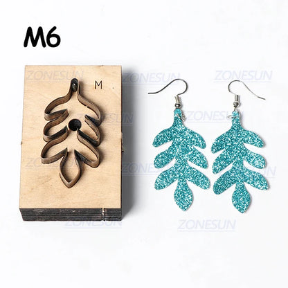 ZONESUN Leather Earring Cutting Die Leaf Paper Art Leather Decoration Tool For Die Cutting Machine DIY Handicraft Cutter