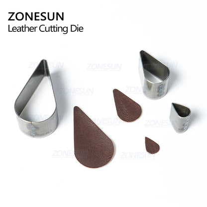 ZONESUN Full Steel Leather Cutting Die Steel Rule Die Heart Star Teardrop Mold Punching Clicker Die For Cutting Out Leather PVC