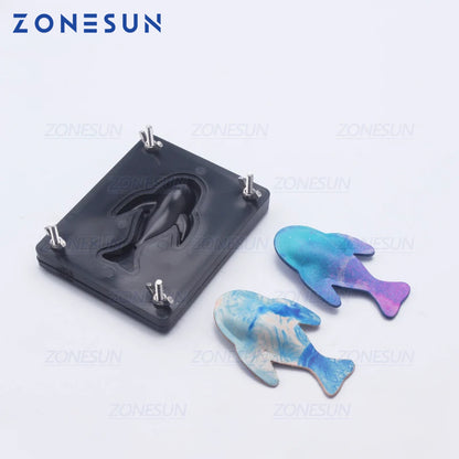 ZONESUN Fish DIY Key Chain Leather Shaped Mold Handcraft Tools Moldling Leather Punching Die Cuts Leathercraft Tool Sets