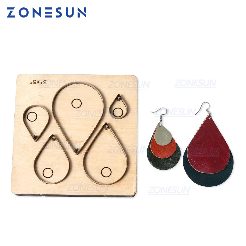 ZONESUN custom leather paper earring decoration cutting steel rule click press die clicker tools handmade handicraft diy