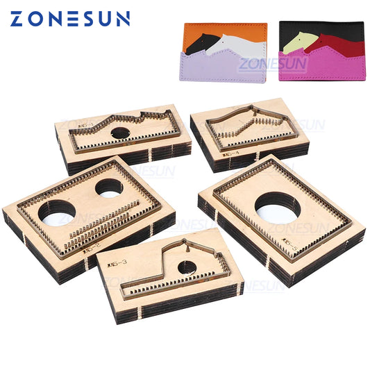 ZONESUN H1 Credit Card Holder Coin Purse Custom Leather Cutting Die Handicraft Tool Punch Cutter Mold DIY Paper Wallet Cut Die
