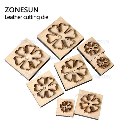 ZONESUN Flower Leather Cutting Die DIY Cut Out Leather Decoration Wood Template Punching Die Cuts Steel Rule Die