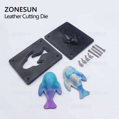 ZONESUN Fish DIY Key Chain Leather Shaped Mold Handcraft Tools Moldling Leather Punching Die Cuts Leathercraft Tool Sets