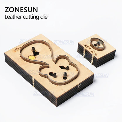 ZONESUN Bear Customized Leather Cutting Die Leather Diy Craft Wire Earphone Collector Wooden Template Punch Cut Steel Rule Die