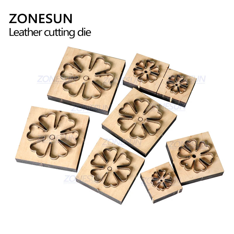 ZONESUN Flower Leather Cutting Die DIY Cut Out Leather Decoration Wood Template Punching Die Cuts Steel Rule Die