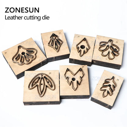 ZONESUN Leather Earring Cutting Die Leaf Paper Art Leather Decoration Tool For Die Cutting Machine DIY Handicraft Cutter