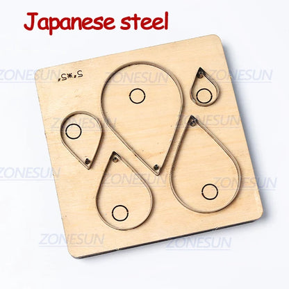 ZONESUN custom leather paper earring decoration cutting steel rule click press die clicker tools handmade handicraft diy
