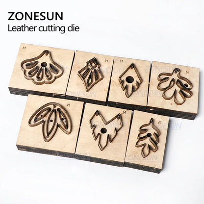 ZONESUN Leather Earring Cutting Die Leaf Paper Art Leather Decoration Tool For Die Cutting Machine DIY Handicraft Cutter