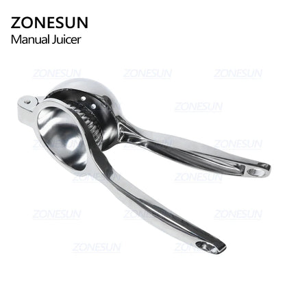 ZONESUN Mini Stainless Steel Citrus Fruits Squeezer Orange Lemon Pomegranate Hand Press Manual Juicer Lemon Pressing Machine