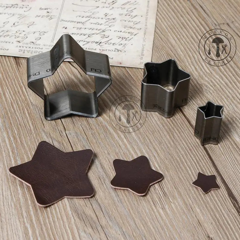 ZONESUN star shape earring leather paper cutting punching click steel rule die press tool cutter handmake handcraft diy