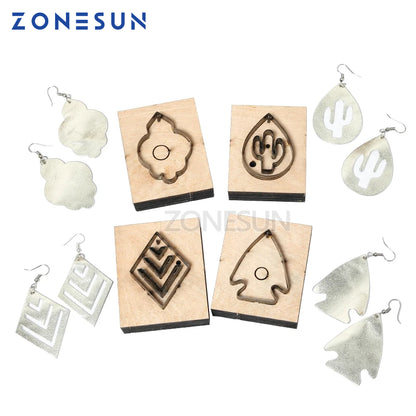 ZONESUN Fish DIY Cutter Leather Earring Cutting Die Cactus Leather Decoration Earring Template For Die Cutting Machine Clicker