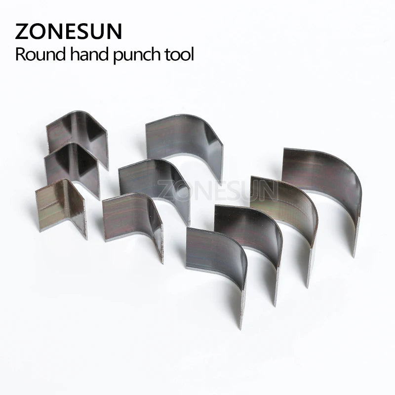 ZONESUN 10pcs/lot Leather Wallet Bag Corner Round Punching Tool Handmade Belt Round Cut Sets DIY Leather  Braclect Corner Punch