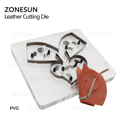 ZONESUN Custom Horse Leather Key Chain Die Cuts For Handmade Key Ring DIY  Hang Decoration Cutting Clicker Die Steel Rule Die