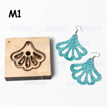 ZONESUN Leather Earring Cutting Die Leaf Paper Art Leather Decoration Tool For Die Cutting Machine DIY Handicraft Cutter