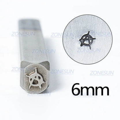 ZONESUN Anarchy Jewelry Stamping Metal Alphabet LOGO Steel Stamps Mold Marking Tool For Gold Ring Bracelet Necklace
