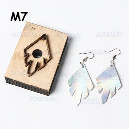 ZONESUN Leather Earring Cutting Die Leaf Paper Art Leather Decoration Tool For Die Cutting Machine DIY Handicraft Cutter