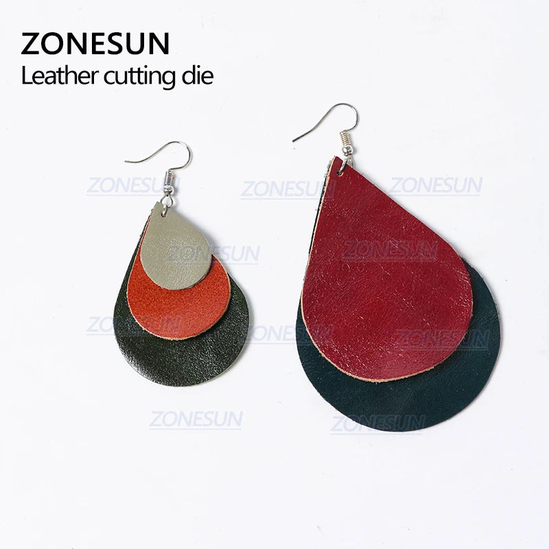 ZONESUN custom leather paper earring decoration cutting steel rule click press die clicker tools handmade handicraft diy