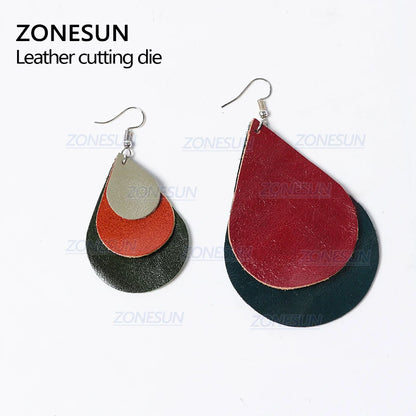 ZONESUN custom leather paper earring decoration cutting steel rule click press die clicker tools handmade handicraft diy