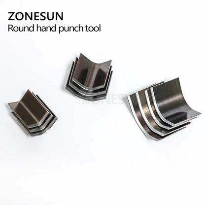 ZONESUN 10pcs/lot Leather Wallet Bag Corner Round Punching Tool Handmade Belt Round Cut Sets DIY Leather  Braclect Corner Punch