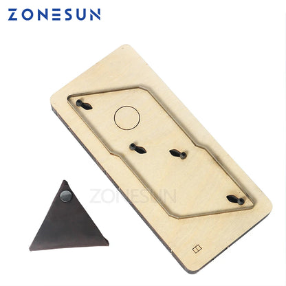 ZONESUN Customized Triangular Leather Coin Holder Change Purse Minimalist Wallet Cutting Mold Die Cutter Animal Japan Steel