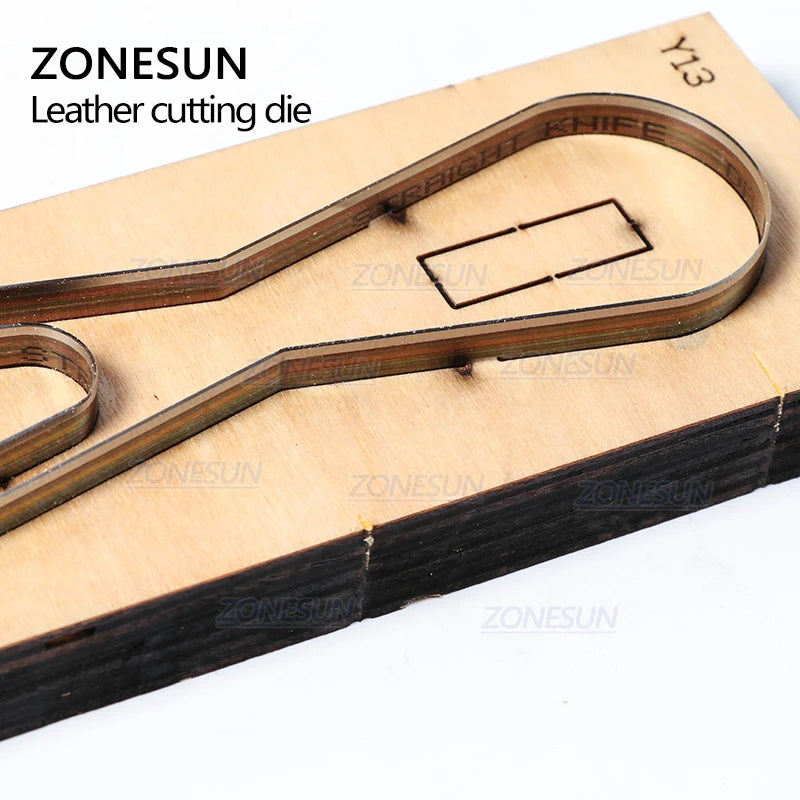 ZONESUN Custom Leather Key Chain Die Cuts For Handmade Key Ring DIY Key Fob Punching Tool  Cutting Clicker Die Steel Rule Die