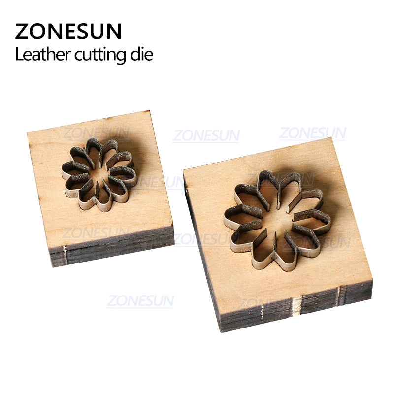 ZONESUN Flower Leather Cutting Die DIY Cut Out Leather Decoration Wood Template Punching Die Cuts Steel Rule Die