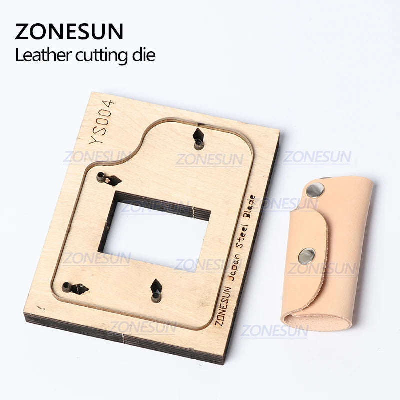 ZONESUN S004 Custom Leather Key Chain Die Cuts For Handmade Key Cover Key Fob Hang Decoration Cutting Clicker Die Steel Rule Die