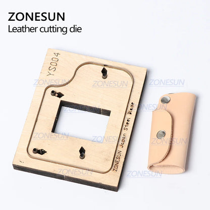ZONESUN S004 Custom Leather Key Chain Die Cuts For Handmade Key Cover Key Fob Hang Decoration Cutting Clicker Die Steel Rule Die