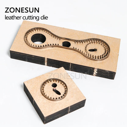 ZONESUN R102 Customized leather cutting die shape key ring  fob holder punch PVC/EVA sheet cutter DIY laser knife die classical