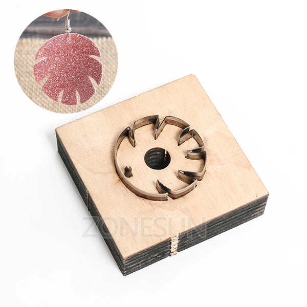 ZONESUN leather earring cutting die leaf shape paper art leather decoration tool for die cutting machine DIY handicraft cutter