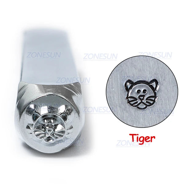 ZONESUN Cat Jewelry Stamping Metal Alphabet LOGO Steel Stamps Mold Marking Tool Punch Die For Gold Ring Bracelet Necklace
