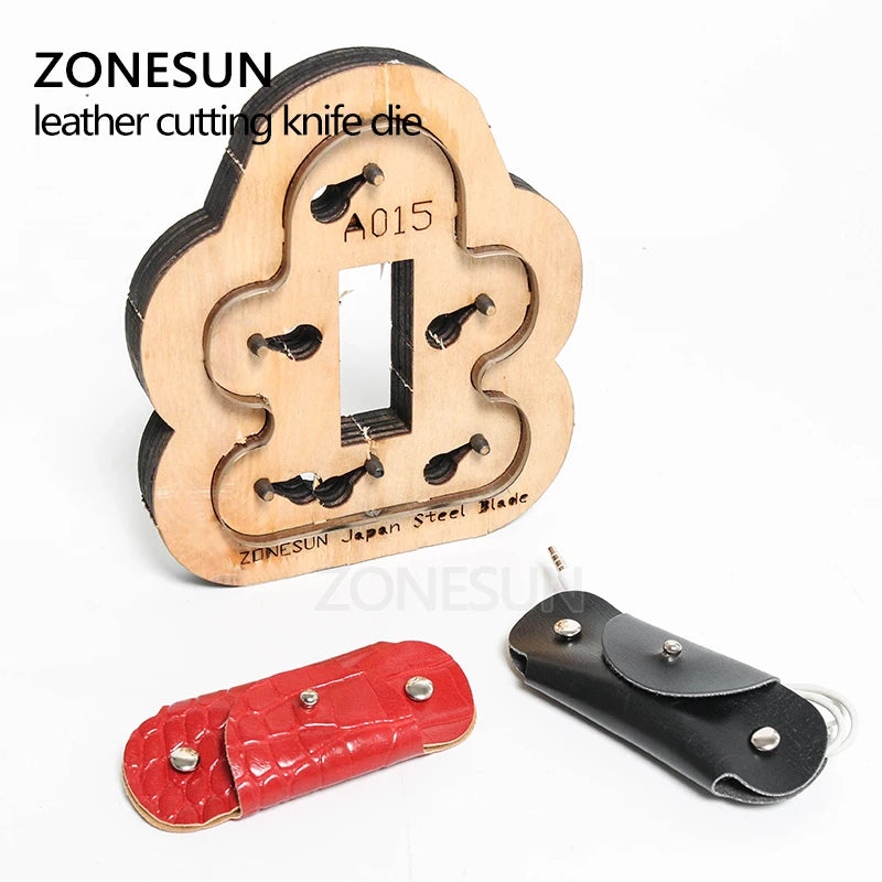 ZONESUN A105 leather punching die key fob cutting die for handmade key ring key cover earphone handicraft leather tool accessory