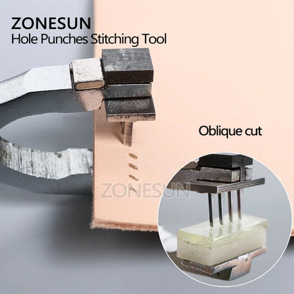 ZONESUN Hole Punching Pliers Stitching Punch Tool Puncher For Leather Craft Handcraft Sewing Tool Wallet Bracelet Handbag