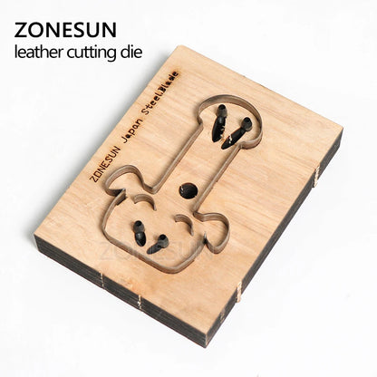 ZONESUN pig Leather craft blade shape Die Japan steel blade wire earphone collector Wooden Template Punc Cut steel rule die