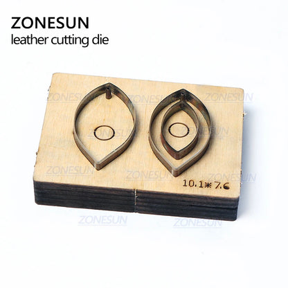 ZONESUN  T4 DIY Custom Cutter Leather Earring Cutting Die Leather Cut Out Earring For Steel Rule Die Cutting Machine Press Tools