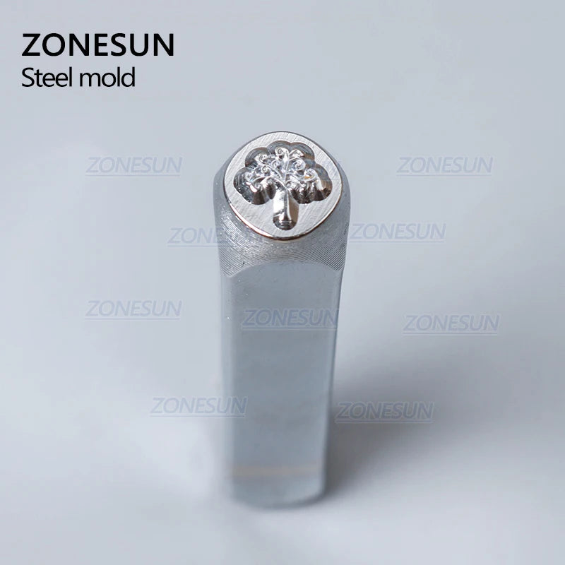 ZONESUN Tree Jewelry Stamping Metal Alphabet LOGO Steel Stamps Mold Marking Tool Punch Die For Leather Ring Bracelet Necklace