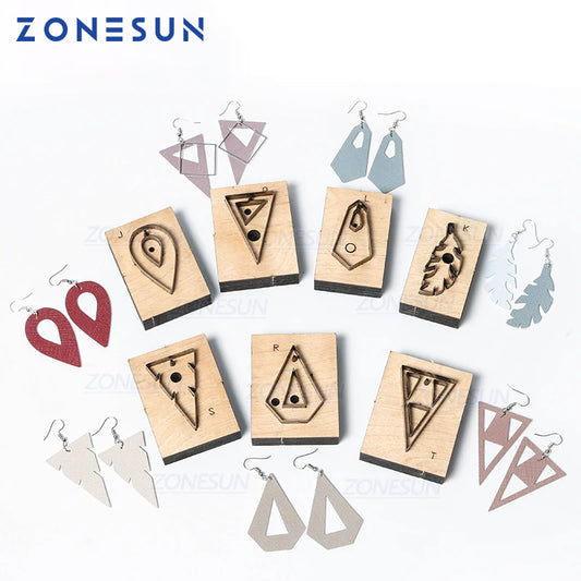 ZONESUN Cut Out Leather Earring Cutting Die Steel Rule Die Leather Decoration Tool For Die Cutting Machine DIY Handicraft Cutter