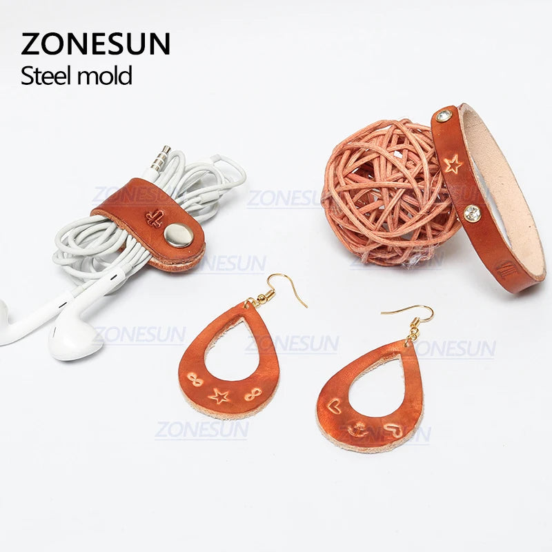ZONESUN Tree Jewelry Stamping Metal Alphabet LOGO Steel Stamps Mold Marking Tool Punch Die For Leather Ring Bracelet Necklace