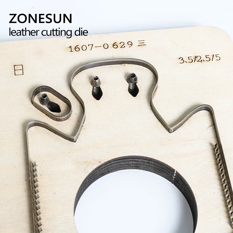 ZONESUN  Customized pig shape Leather Craft DIY Wooden Template Knife Punching tool punch Cutting mold die animal Japanese steel