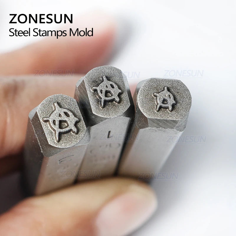 ZONESUN Anarchy Jewelry Stamping Metal Alphabet LOGO Steel Stamps Mold Marking Tool For Gold Ring Bracelet Necklace