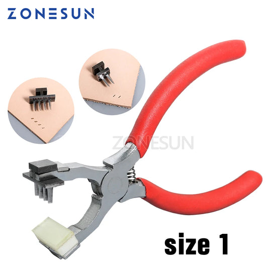 ZONESUN Hole Punching Pliers Stitching Punch Tool Puncher For Leather Craft Handcraft Sewing Tool Wallet Bracelet Handbag