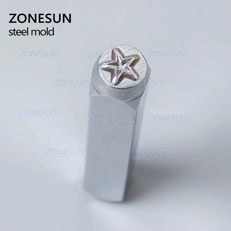 ZONESUN Star Jewelry Stamping Metal Alphabet LOGO Steel Stamps Mold Marking Tool Punch Die For Leather Ring Bracelet Necklace