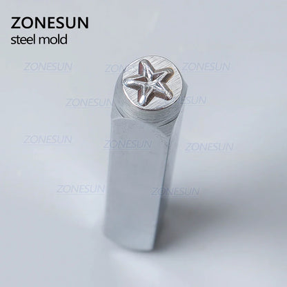 ZONESUN Star Jewelry Stamping Metal Alphabet LOGO Steel Stamps Mold Marking Tool Punch Die For Leather Ring Bracelet Necklace